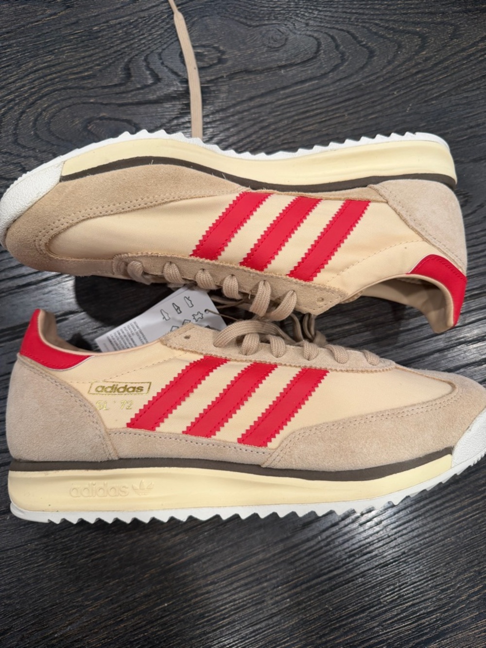 Adidas SL72 RS Magic Beige Pure Ruby men’s size 9